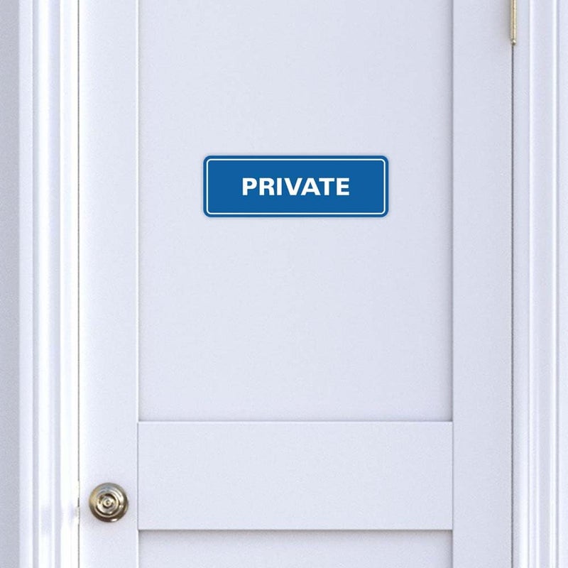 All Quality Standard Private Door/Wall Sign - White - Small - Image 5